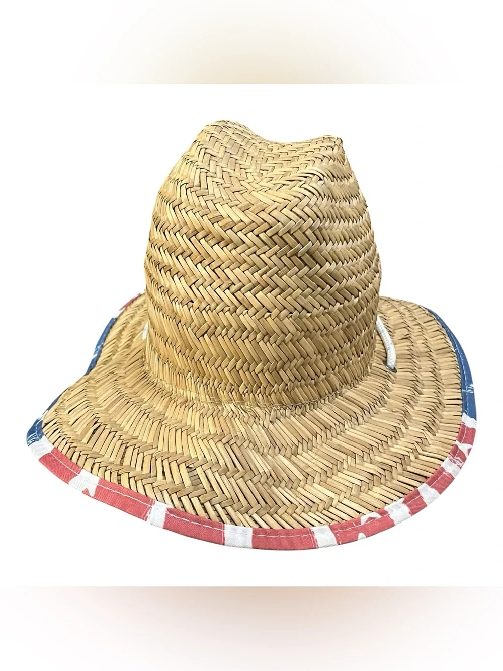surf style Black and White Kids One Piece Straw Hat